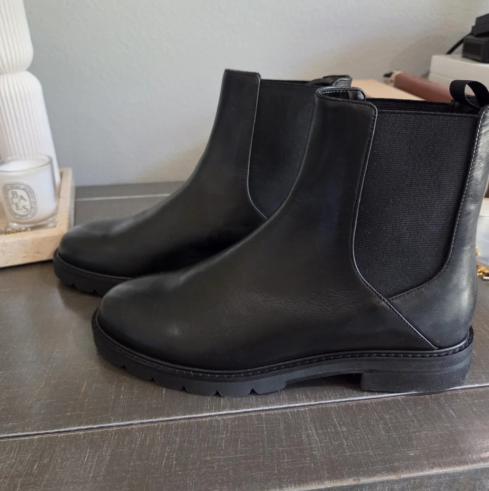 Stuart Weitzman Dylan Black Ankle Boots